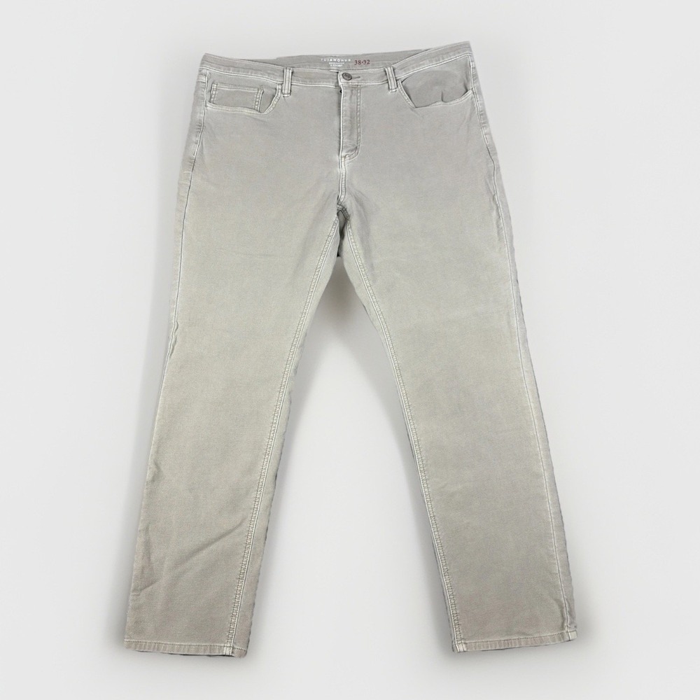 7 Diamonds Pants Mens 38x32 Gray Generation 5 Pocket Pigment Dyed STP-1259